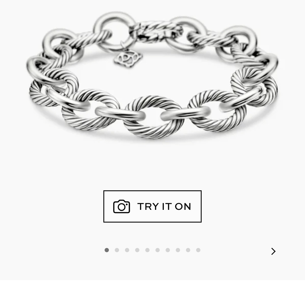 David Yurman Silver Cable Link Bracelet